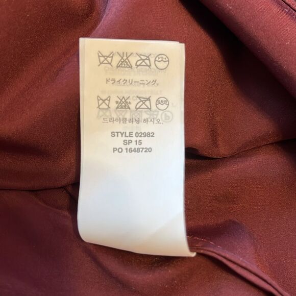J Crew Women's Nadia Silk Chiffon Dress Cocktail Party Wedding Burgundy Sz 6 NWT - Picture 13 of 15